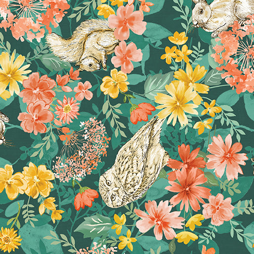 Montgomery: Mountain Charm - Charming Forest in Teal