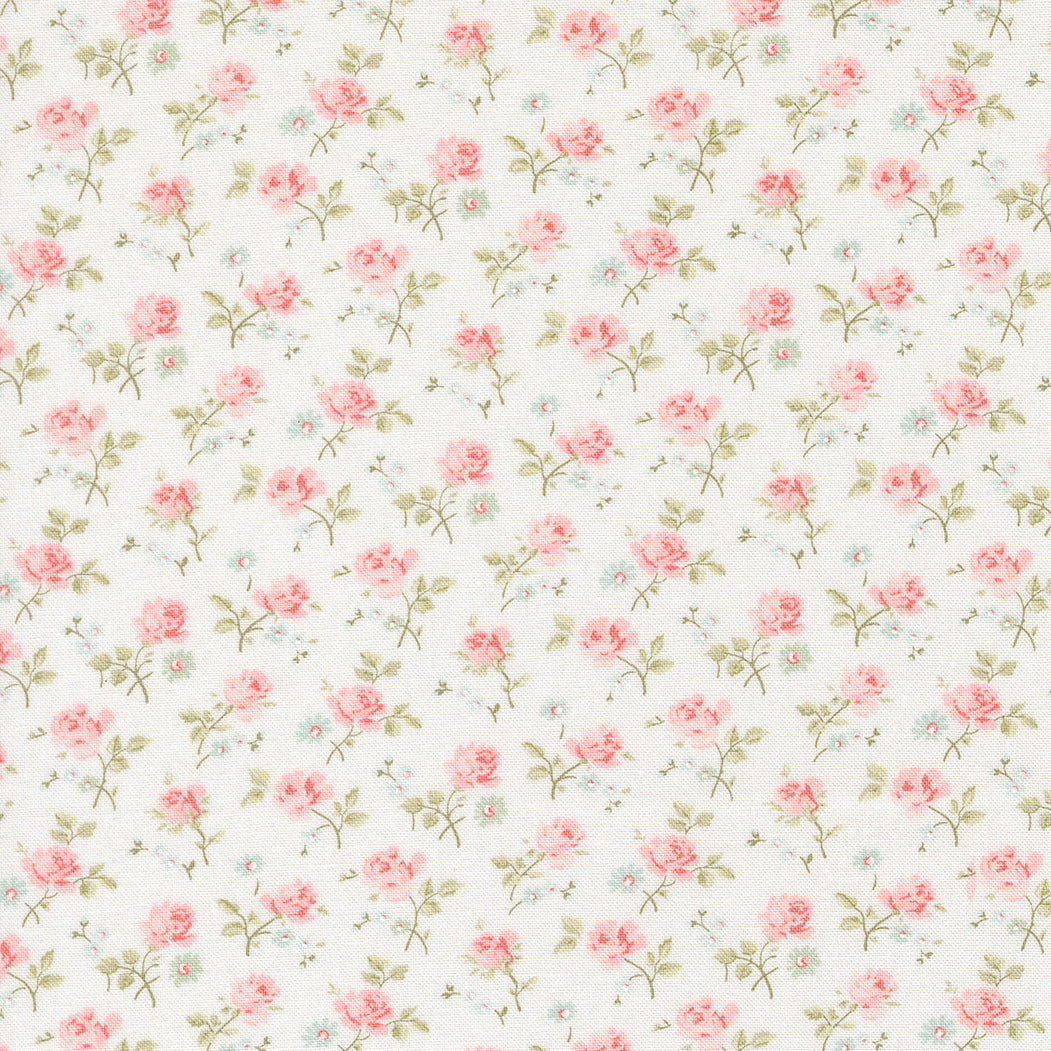 Abide - Field Floral in Linen White