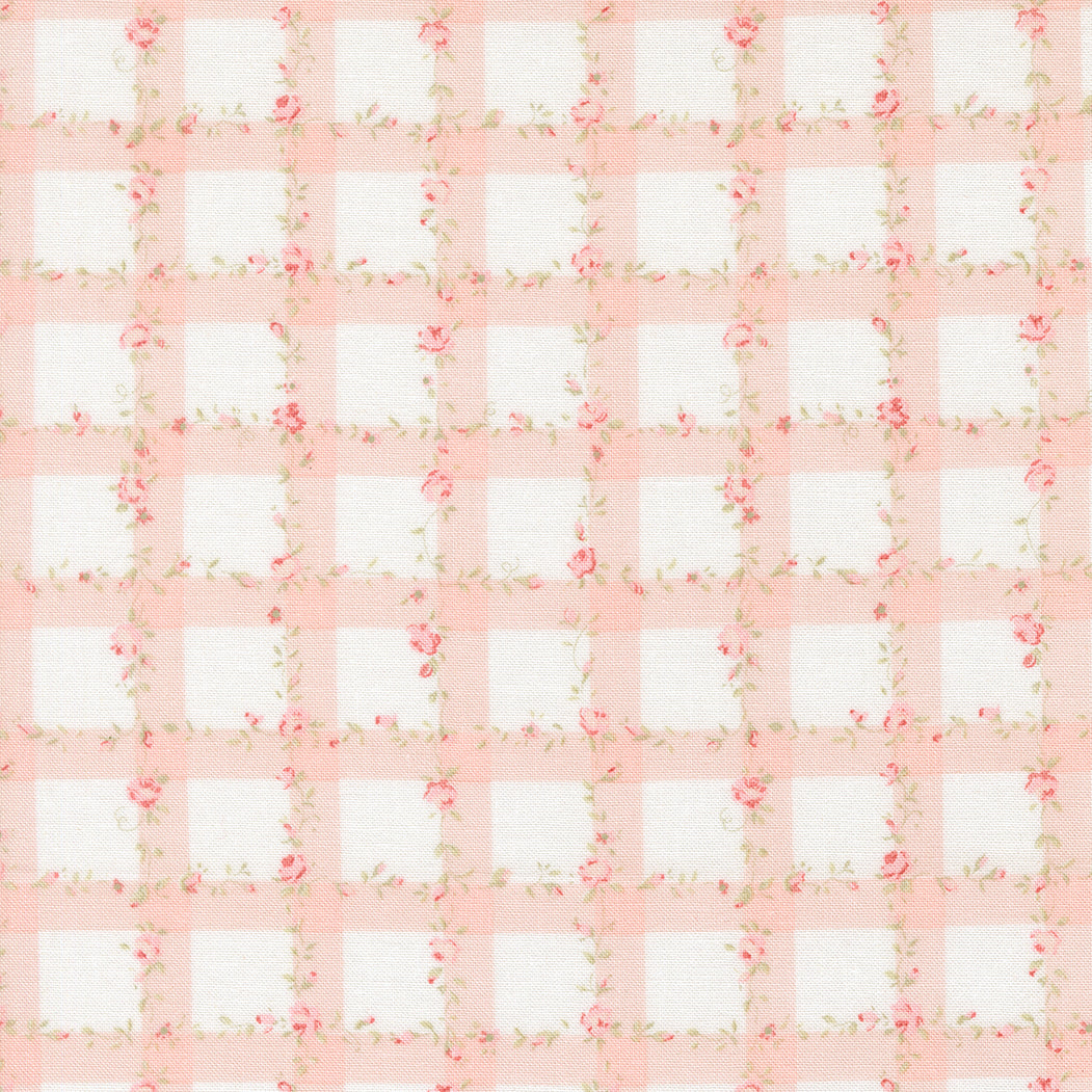 Abide - Floral Gingham in Pink