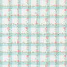 Abide - Floral Gingham in Light Blue