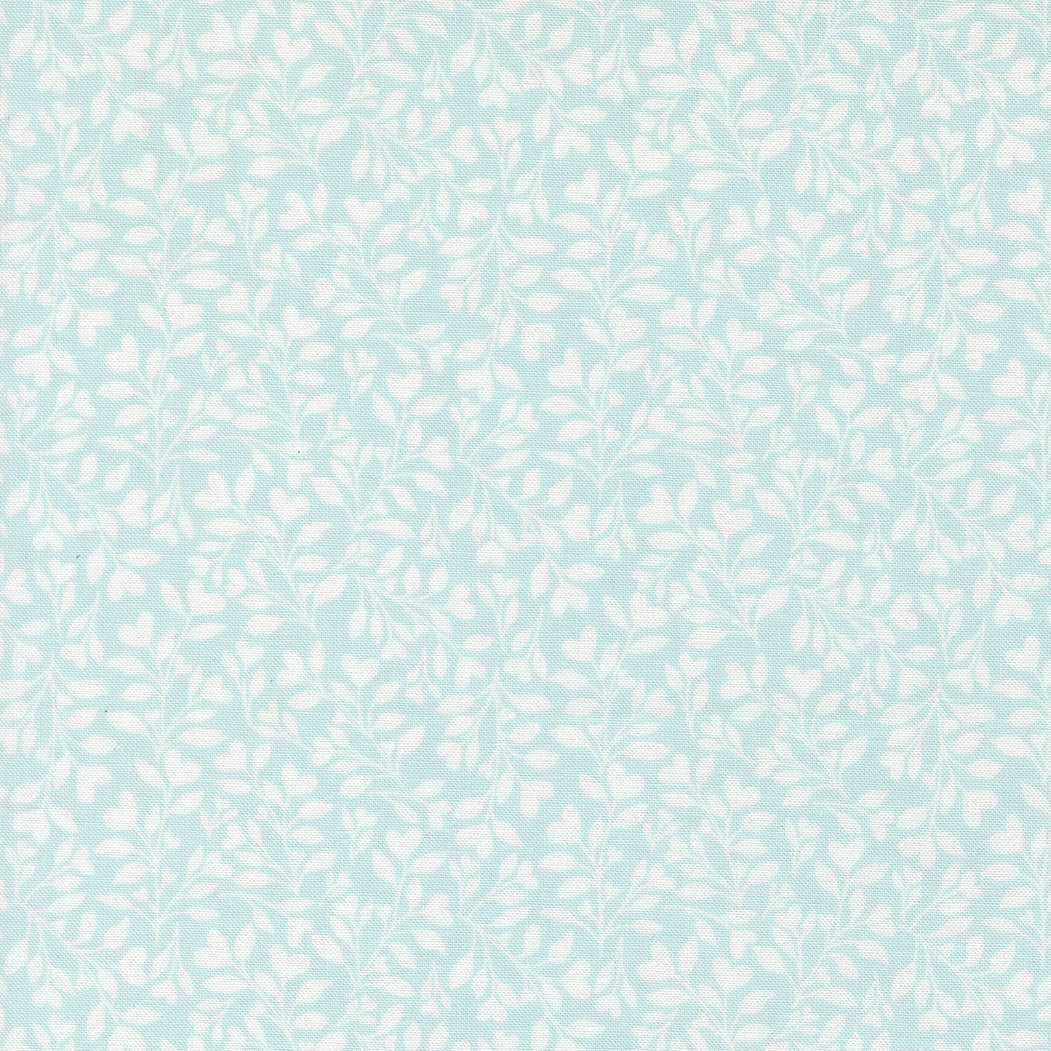 Abide - Hearts and Leaves in Light Blue