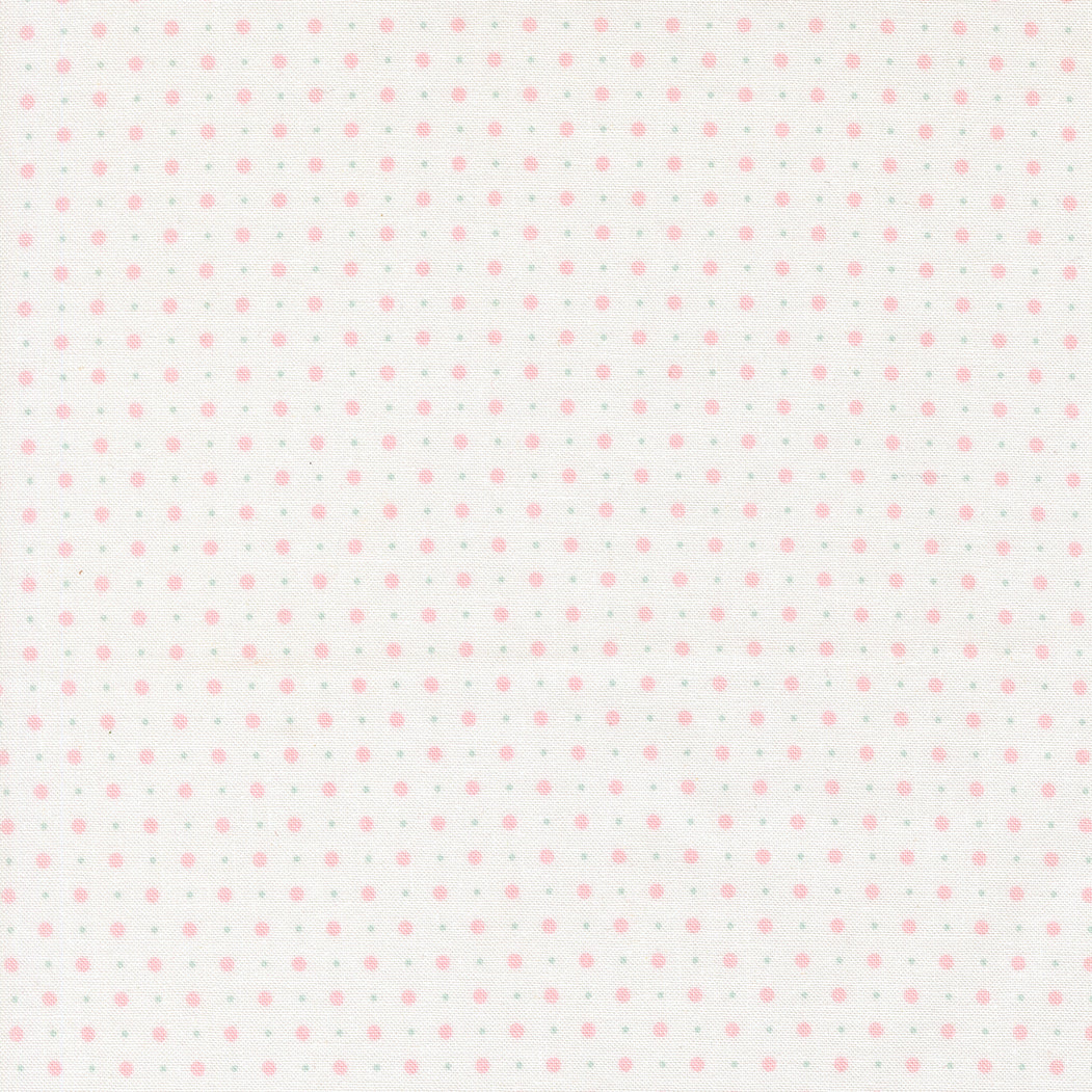 Abide - Dots in Linen White Pink