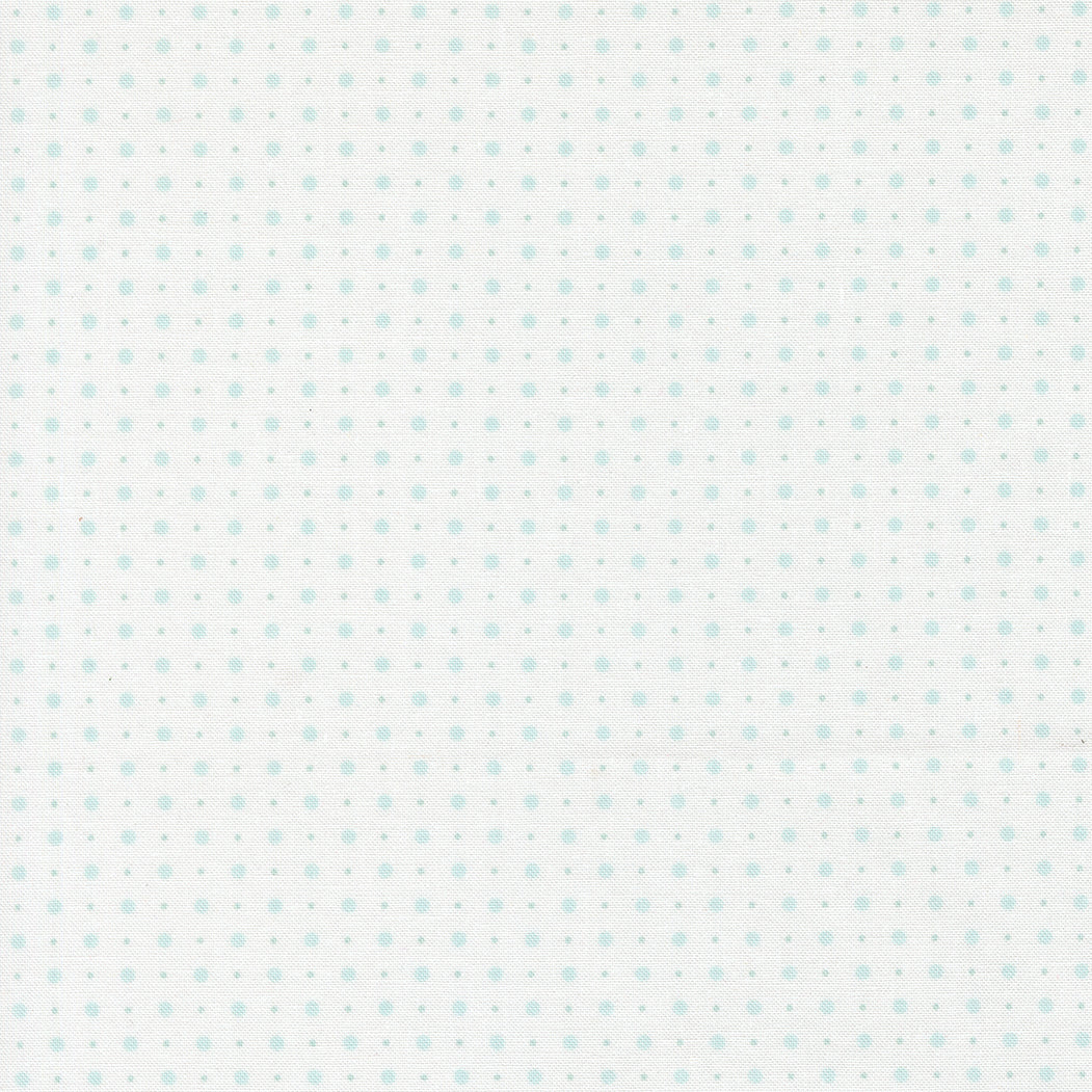 Abide - Dots in Linen White Light Blue