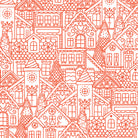Jolly Tidings - Gingerbread Village in Red