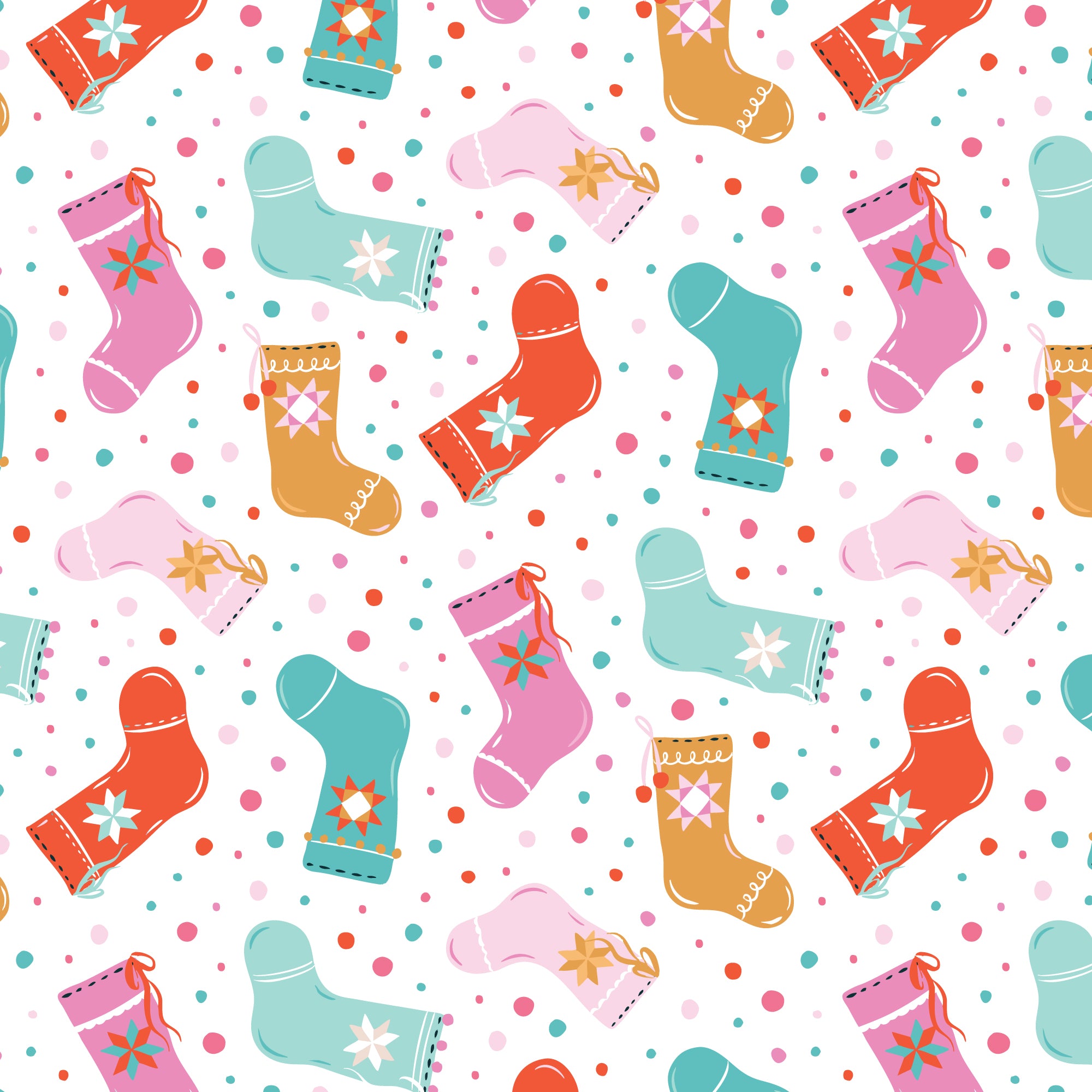 Jolly Tidings - Stitched with Glee in White
