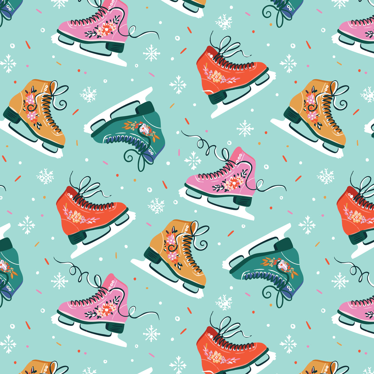 Jolly Tidings - Skate to Be in Turquoise