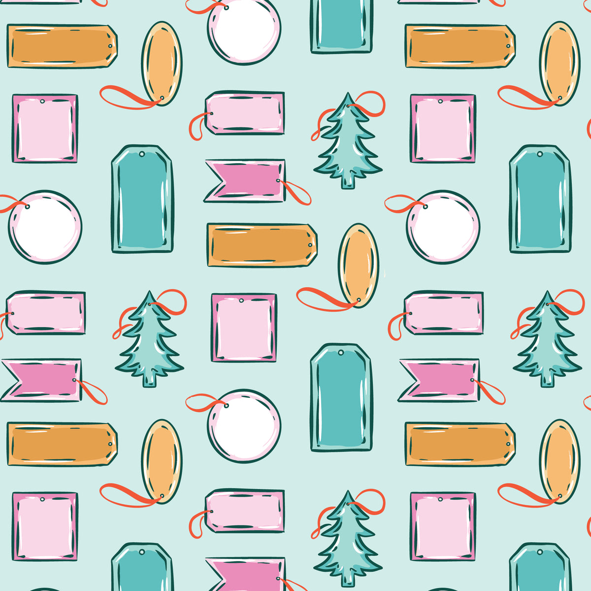 Jolly Tidings - Christmas Tags in Turquoise