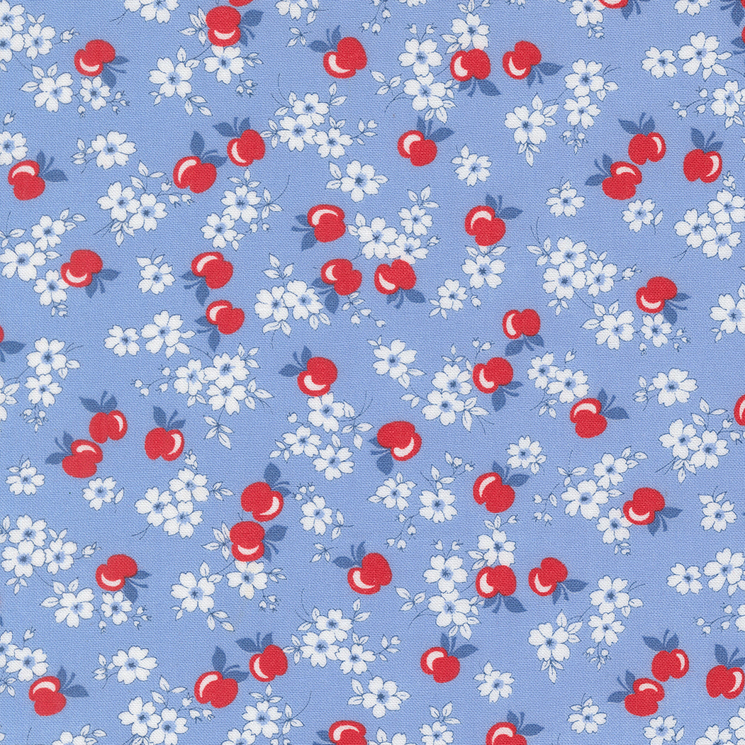 30s Playtime 2025 - Apple Blossom Florals in Sky