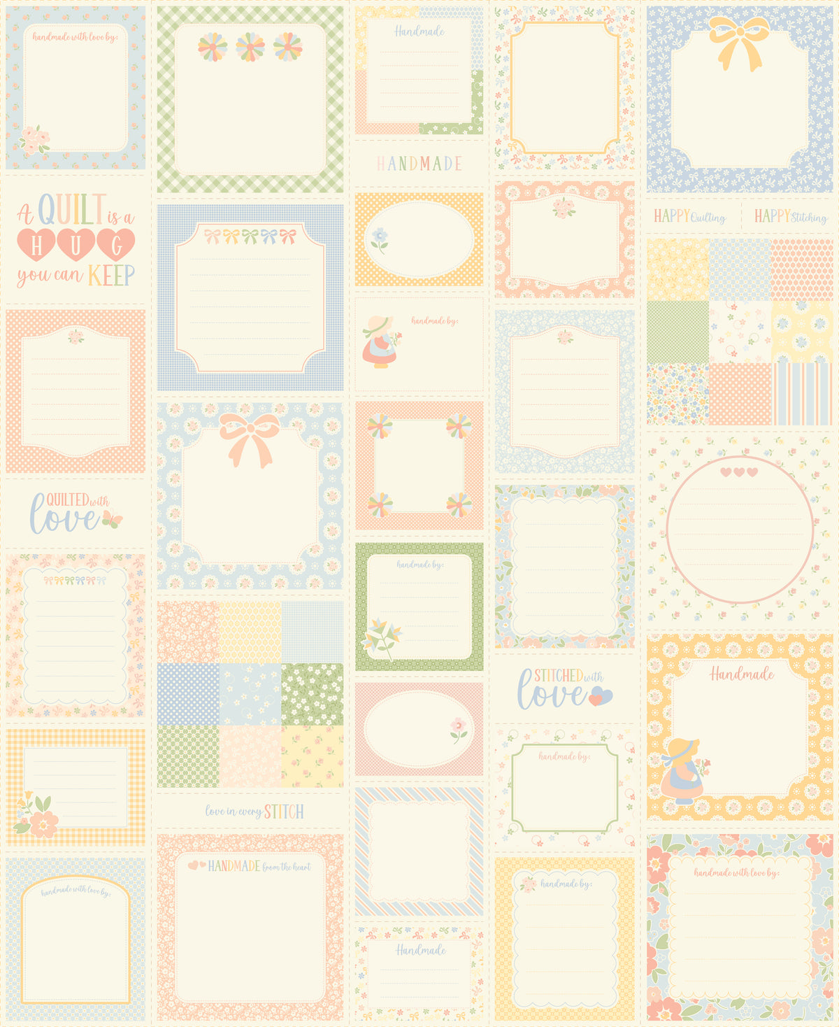 Handmade Sweetness Labels N Things Panel 36" x 44"