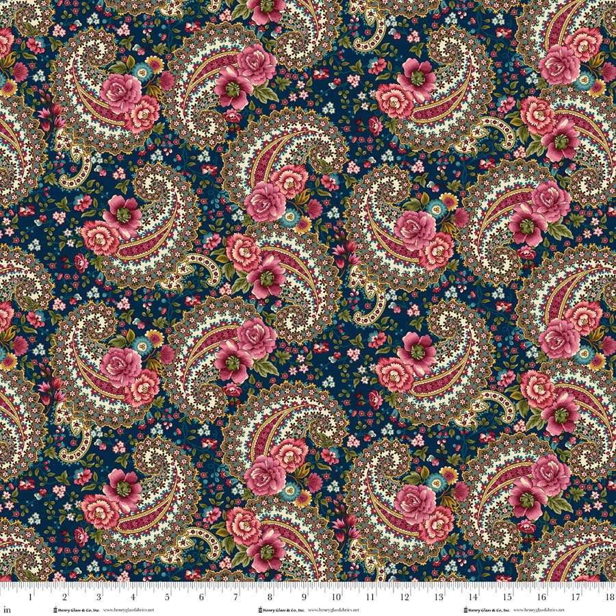 Lost Gardens of Heligan - Paisley in Prussian Blue