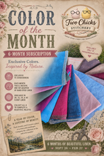 Load image into Gallery viewer, **Pre-Order Two Chicks Stitchery Color of the Month Club (Ships in September)
