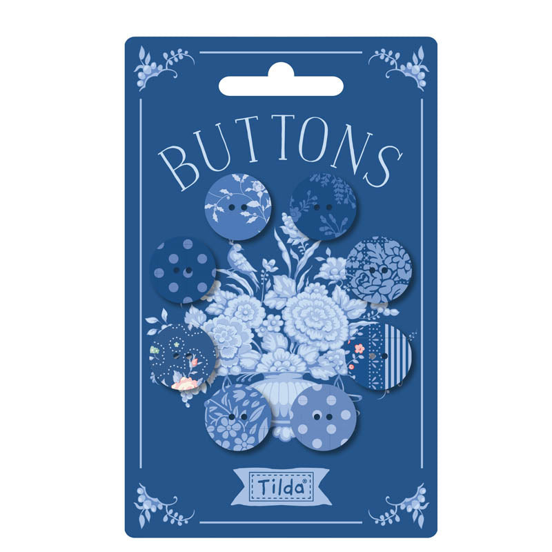 Something Blue Dark Buttons