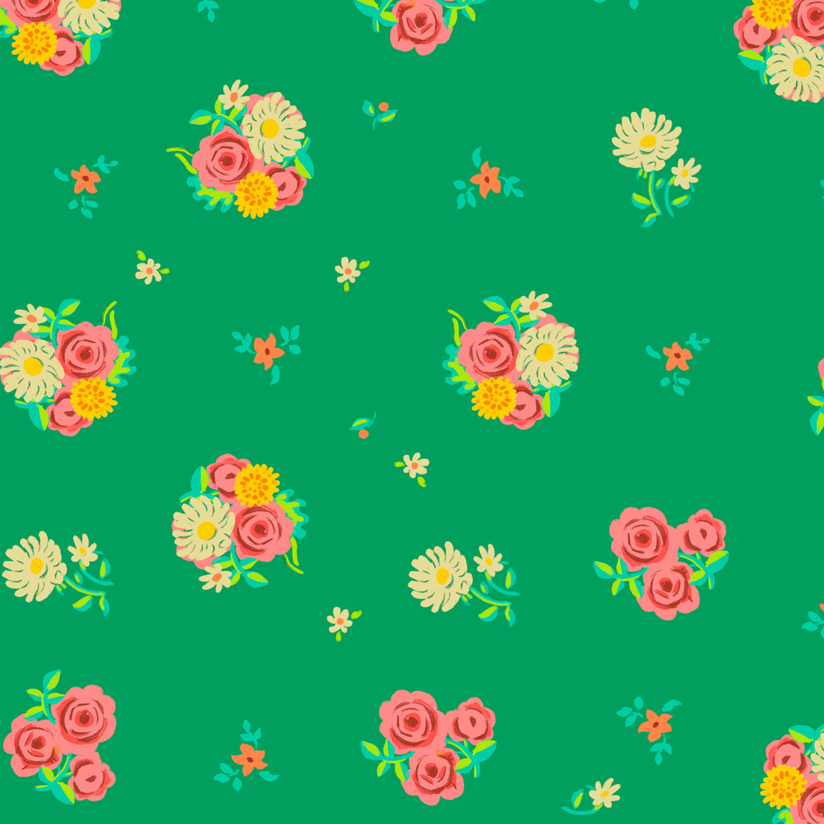 Boat Race - Denyse Floral in Green