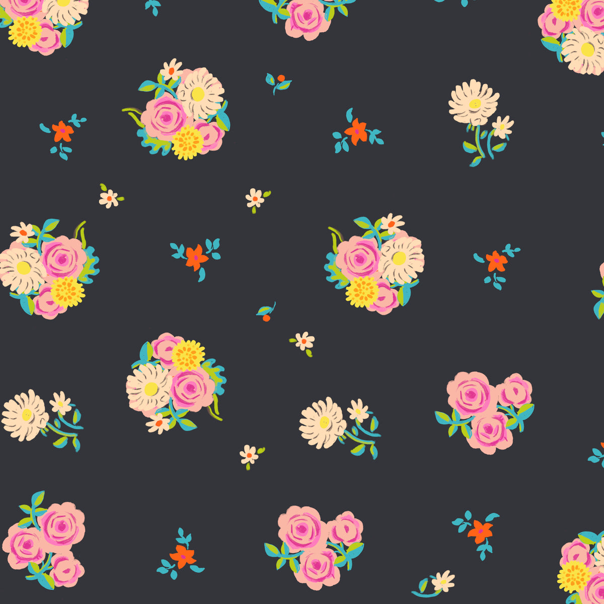 Boat Race - Denyse Floral in Soot