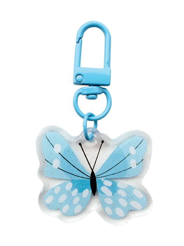 Lizzy House Zipper Charm - Blue Butterfly