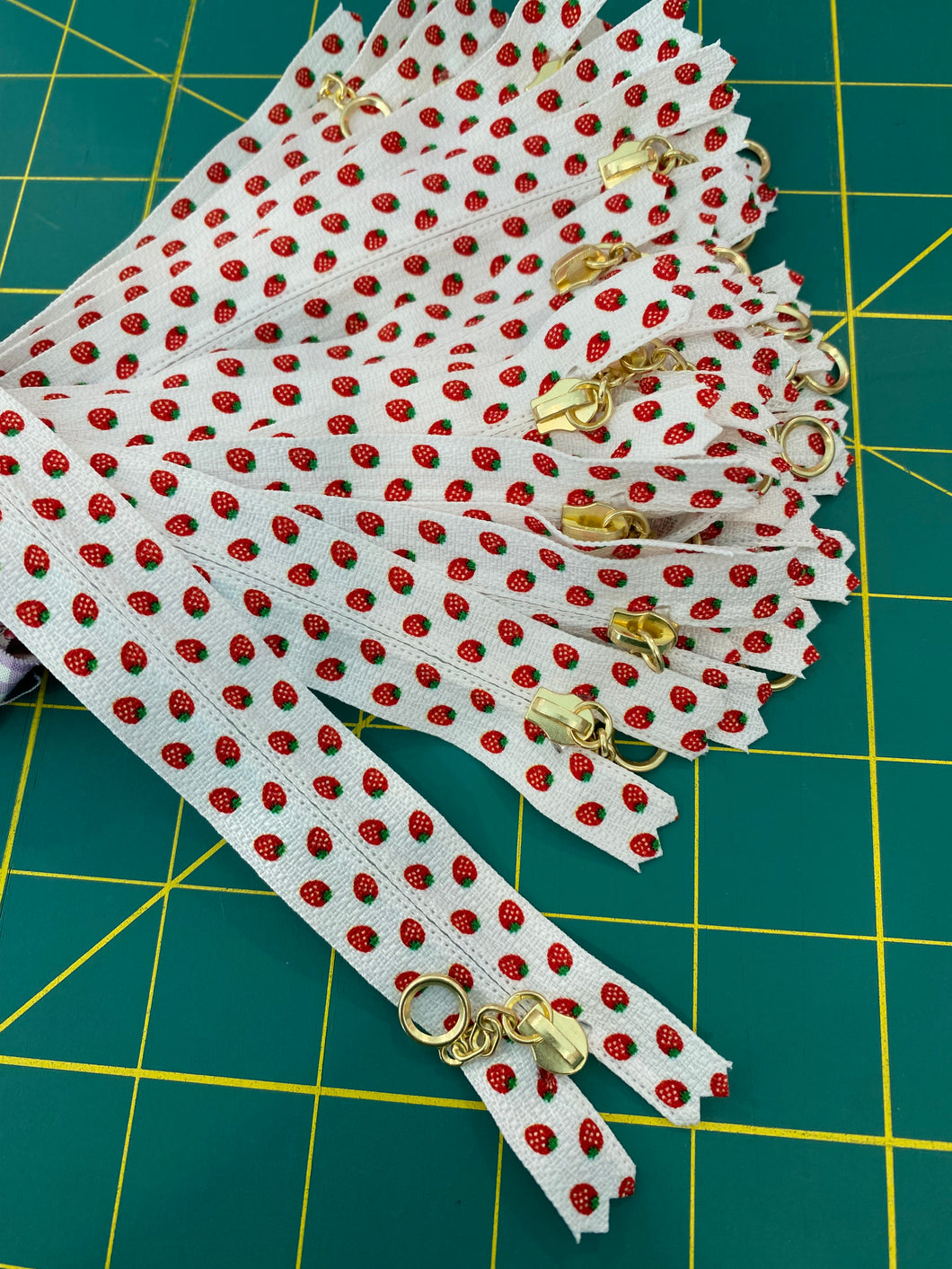 Strawberry Toss Zipper 12”
