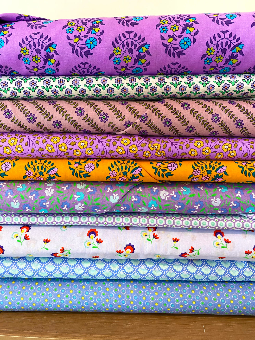 Petit Pan Lilac Too Fat Quarter  Bundle of 10
