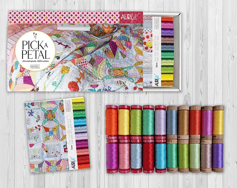 **Pre-Order Aurifil Pick a Petal Curated Threads by Jen Kingwell (arrives approximately June)