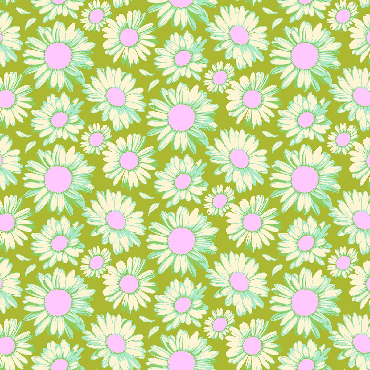 Daisy Crush - Sunshine Daisies in Olive