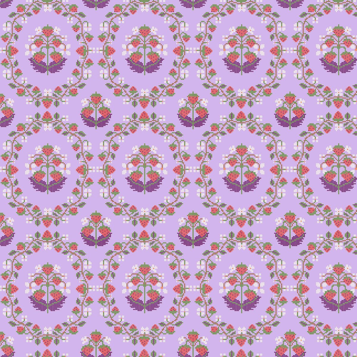 Once Upon a Charm - Cross Stitch in Purple