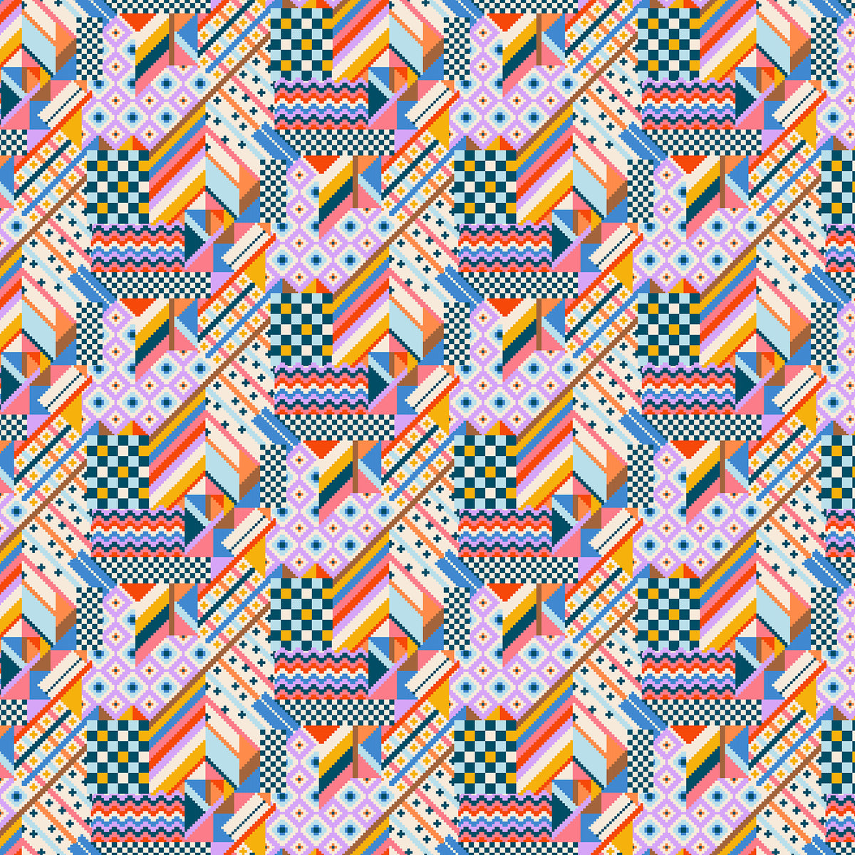 Once Upon a Charm - Patchwork in Lilac Multi