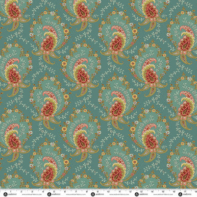 Secret Stash Favorites - Blue Willow Paisley in Teal
