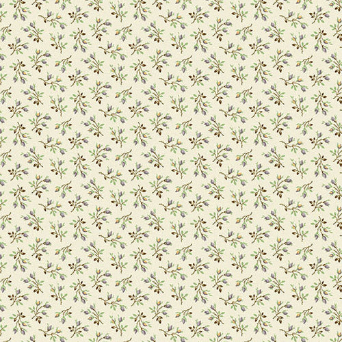 Ayla - Floral Calico in Parchment