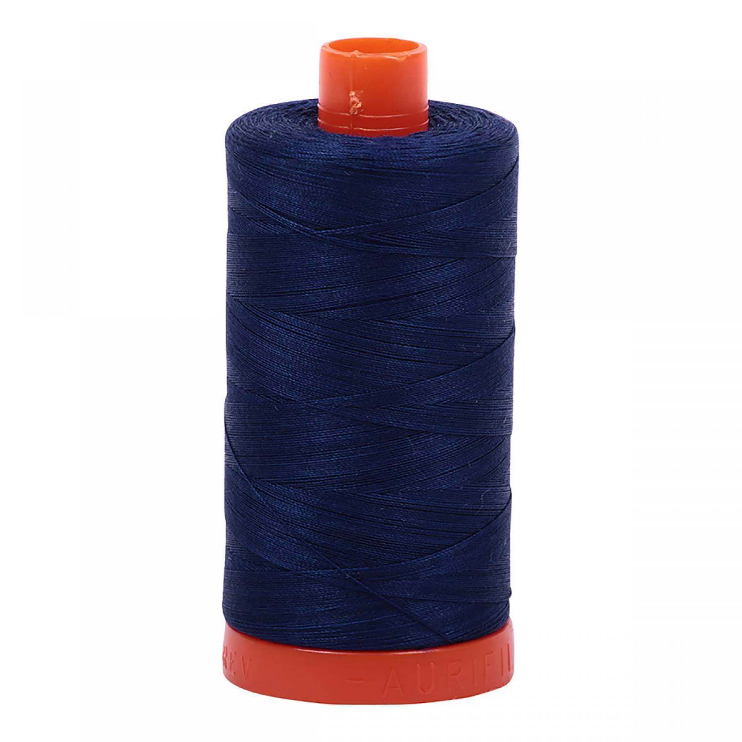 Aurifil Mako Cotton Thread (50Wt, 1422yds) - 2784 Dark Navy