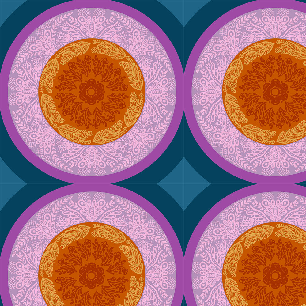 Perennial Borders - Doily in Amber