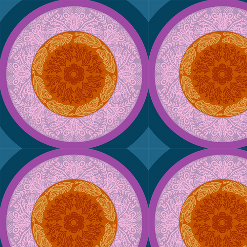Perennial Borders - Doily in Amber