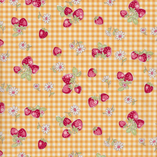 Atsuko Matsuyama - Strawberries on Gingham in Yellow