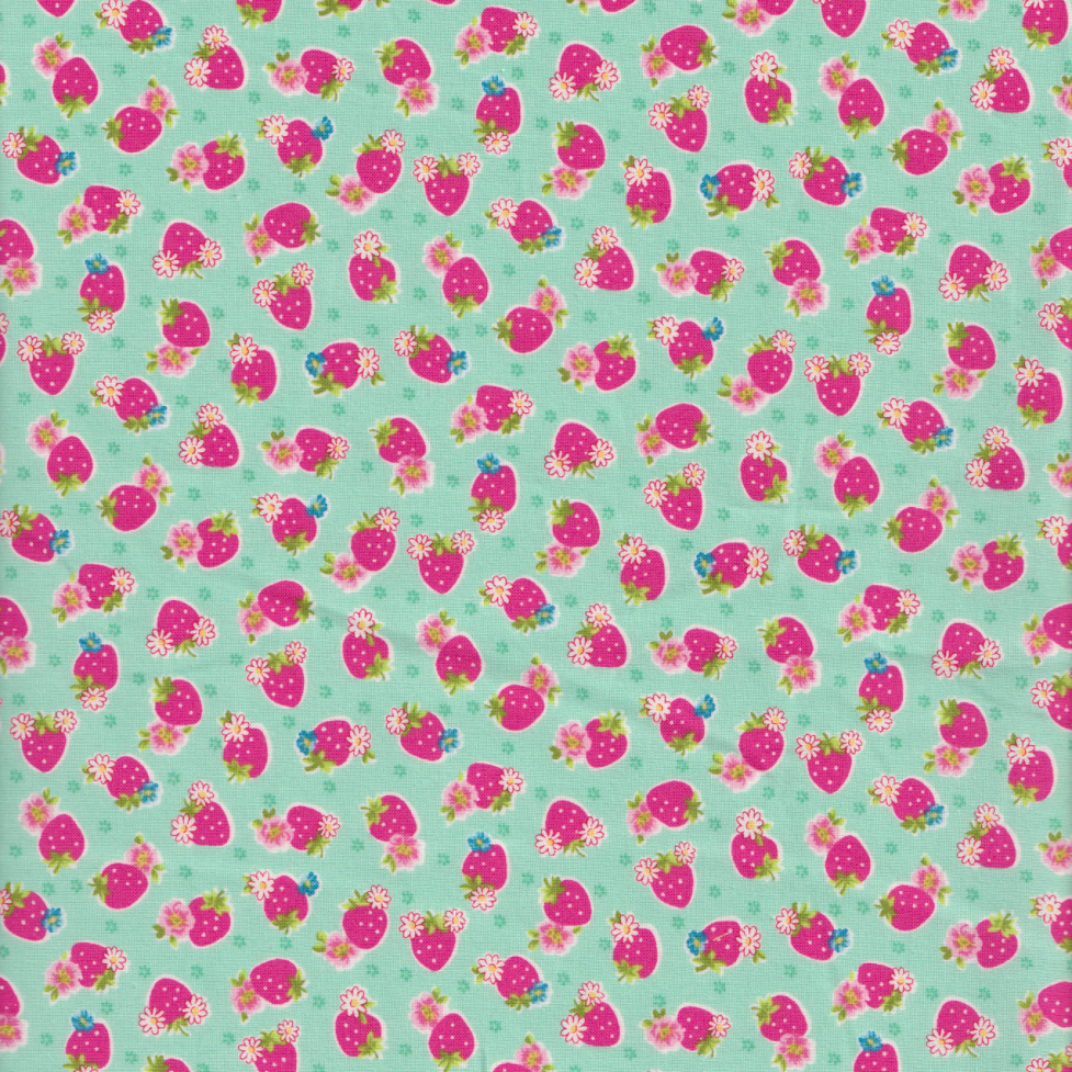 Atsuko Matsuyama - Small Strawberries on Blue