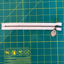 Load image into Gallery viewer, Pink Zipper w/ Strawberry Charm 8”
