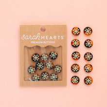 Load image into Gallery viewer, Sarah Hearts - Quilt Star Small 5/8" Buttons
