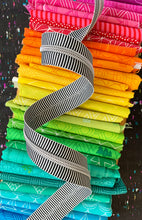 Load image into Gallery viewer, Black Small Stripe Zipper Tape (3yd)

