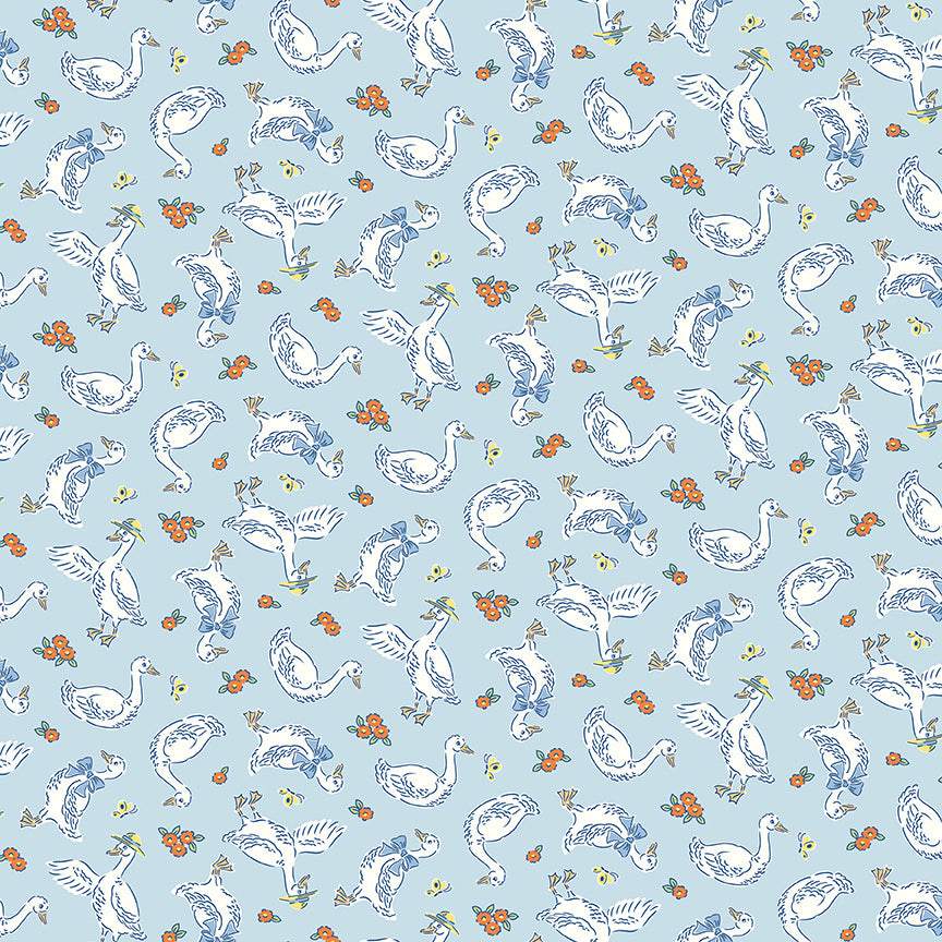 Traditional 30s - Geese in Blue