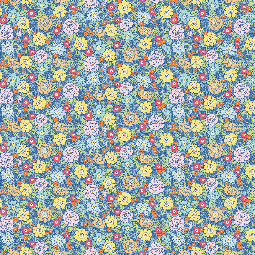 Traditional 30s - Floral in Blue