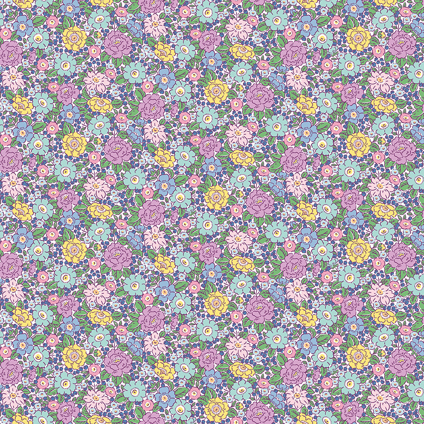 Traditional 30s - Floral in Purple