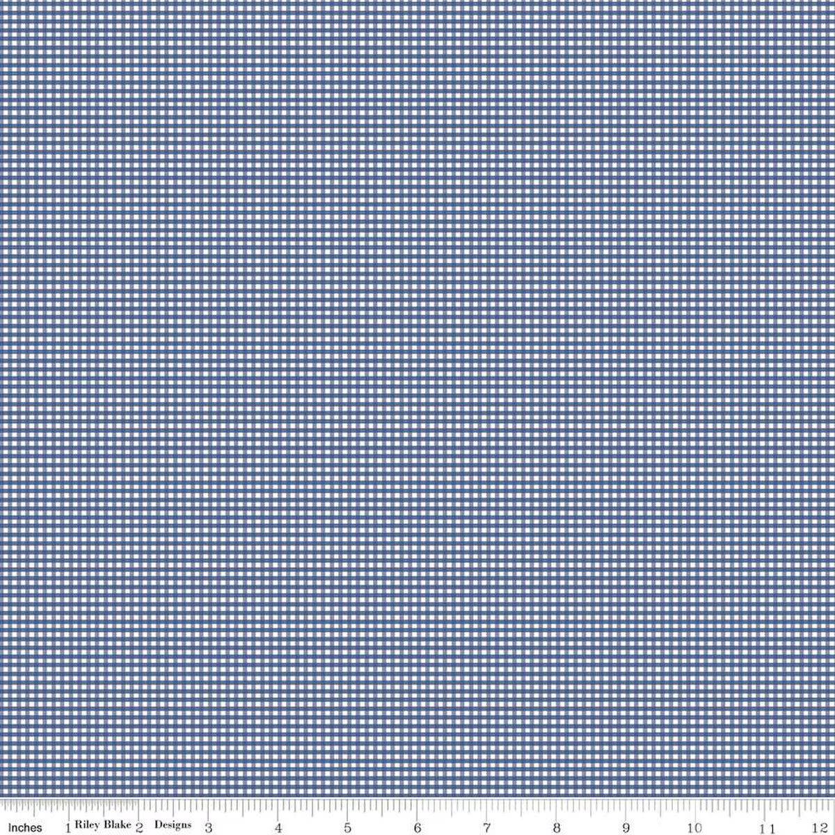 Micro Gingham in Denim