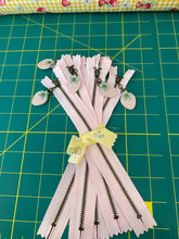 Load image into Gallery viewer, Pink Zipper w/Strawberry Charm 8”
