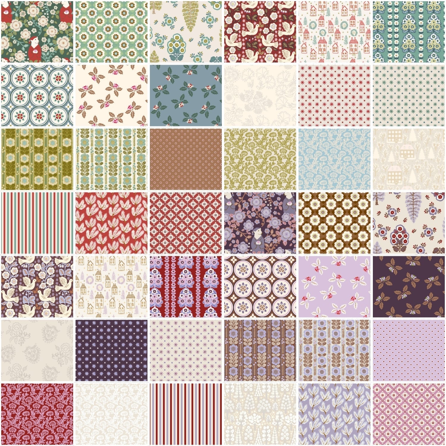 December House Half Yard Bundles 42Pcs