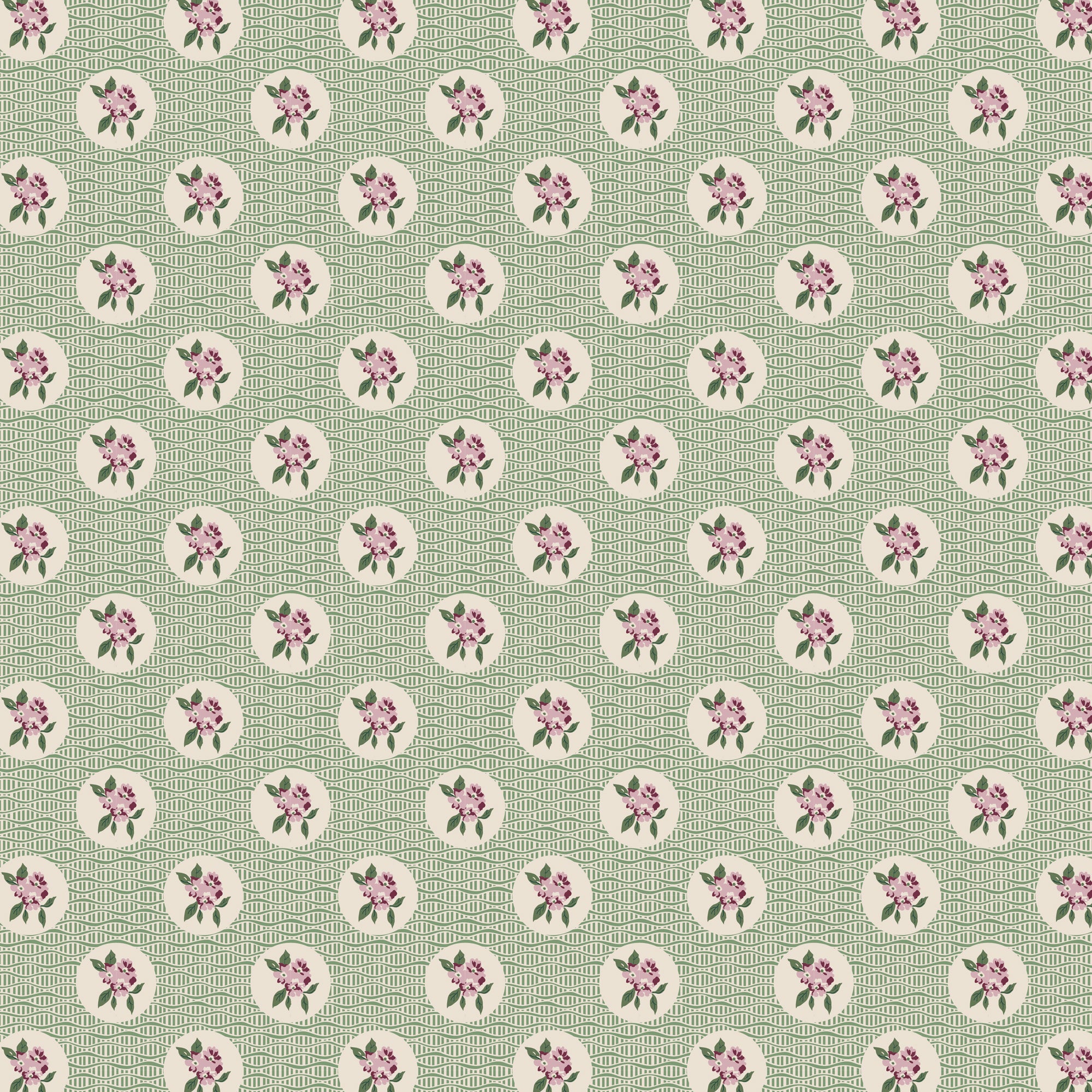 Heritage Garden - Cobblestone Flowers in Green