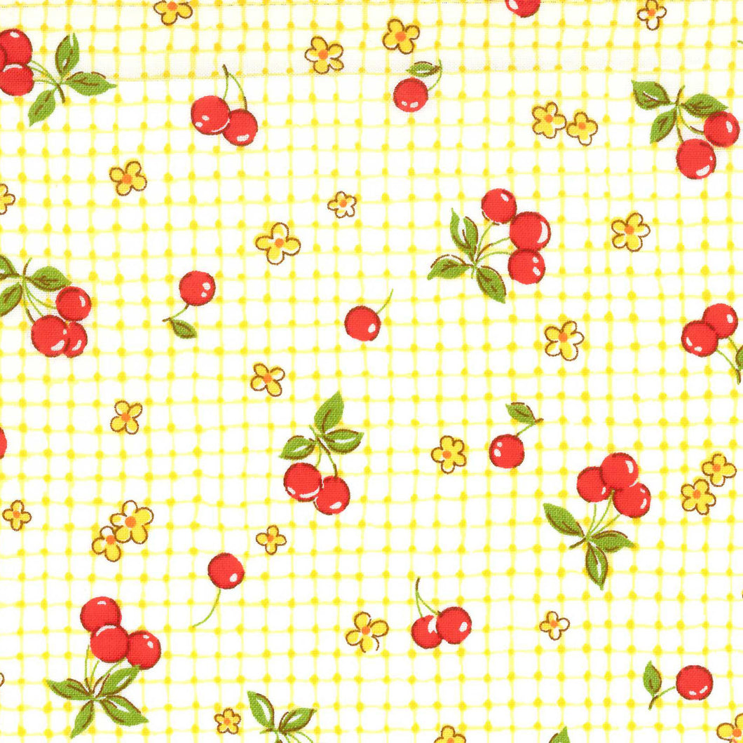 Happy Message - Cherries on Yellow