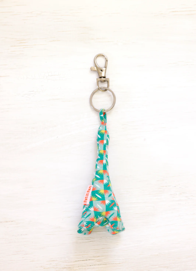 Eiffel Tower Keychain - Sunset Emerald