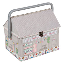 Load image into Gallery viewer, Appliqued and Embroidered Sewing Shop Storage Basket
