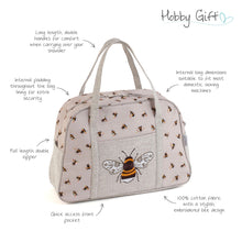 Load image into Gallery viewer, Sewing Machine Bag - Soft Bee Embroidery
