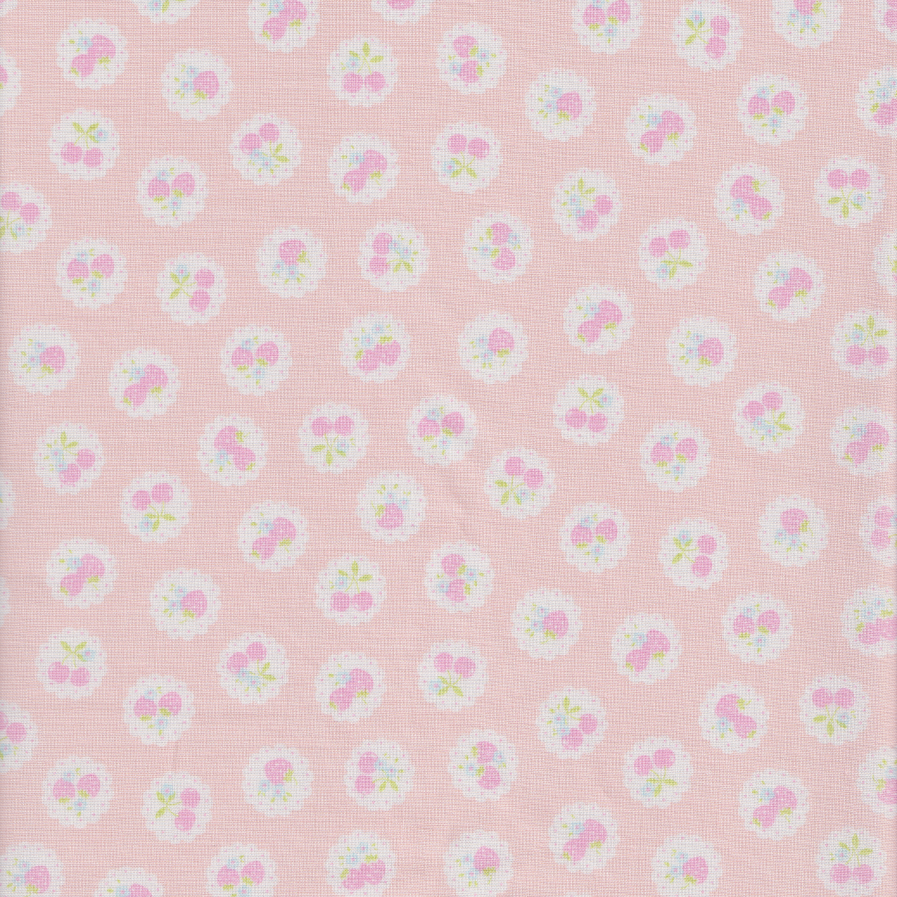 Happy Message - Berries on Doilies in Pastel