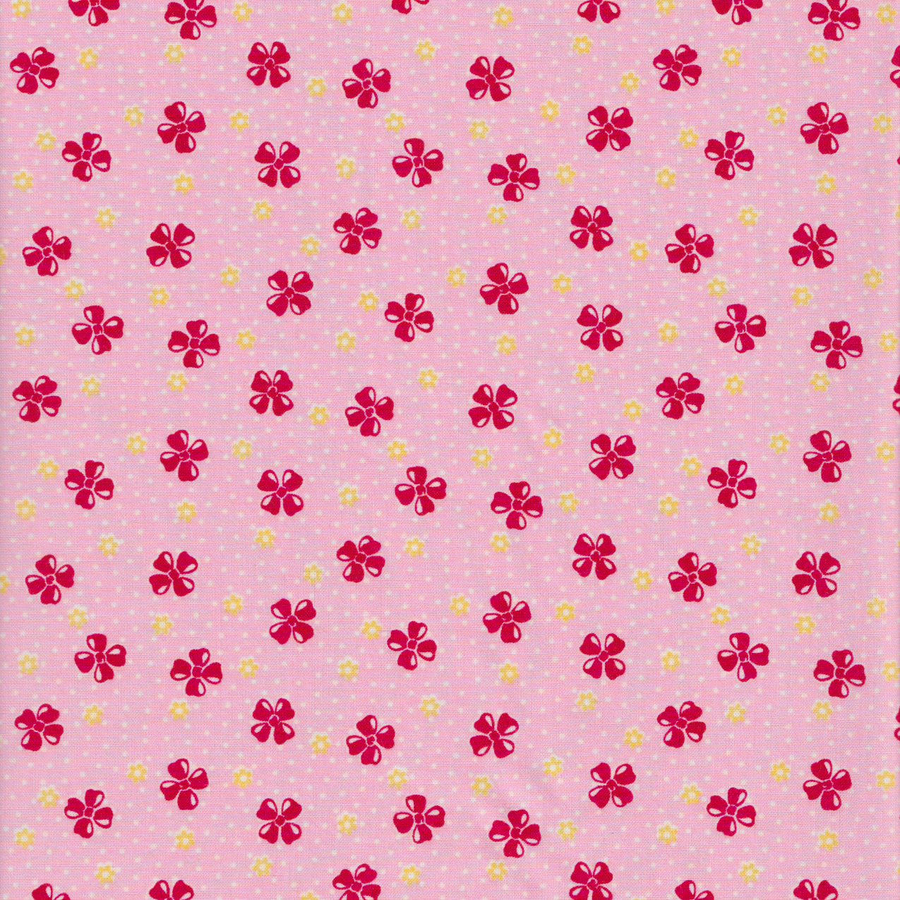 Happy Message - Four Loop Ribbons in Red on Pink
