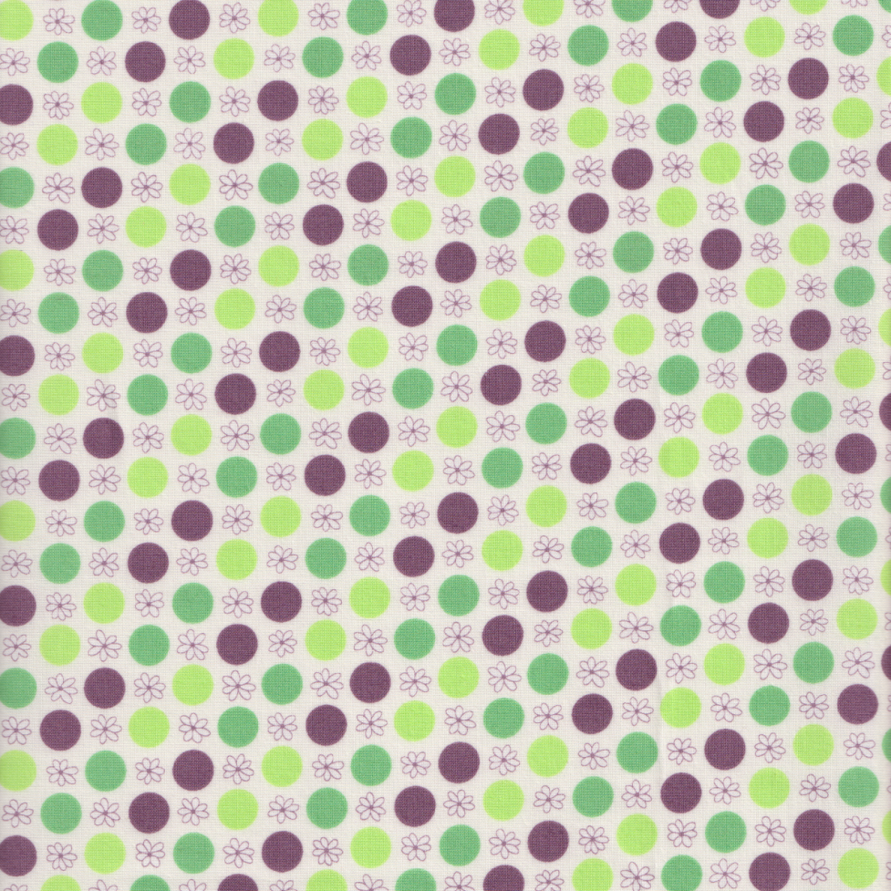 Happy Sweet - Dots and Flowers Green
