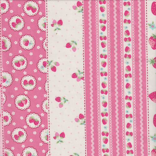 Happy Message - Strawberry Stripe in Pink